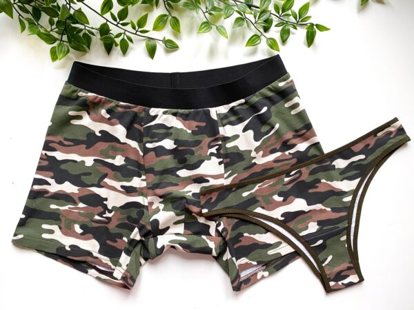 Military Print Matching Couple Boxers