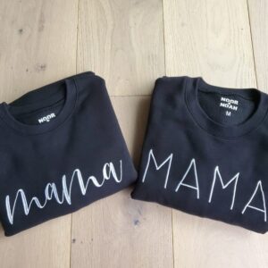 Black Embroidered Dada Mama Sweatshirt Sweatshirt