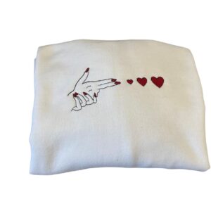 Hand And Hearts Embroidered Sweatshirt