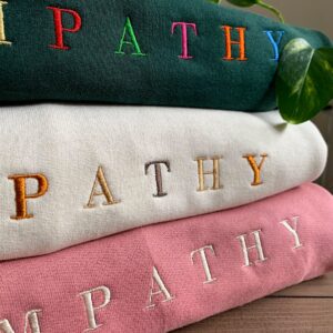 Empathy Embroidered Mental Health Sweatshirt Hoodie