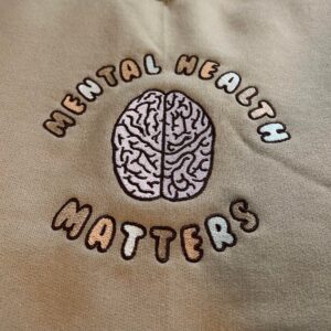 Embroidered Brain Mental Health Matters Sweatshirt