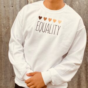 Heart Equality Embroidered Mental Health Sweatshirt