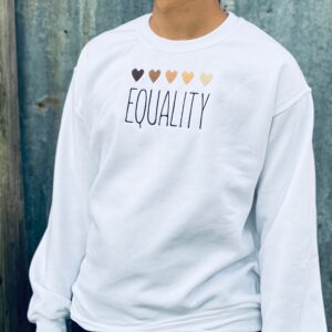 Heart Equality Embroidered Mental Health Sweatshirt