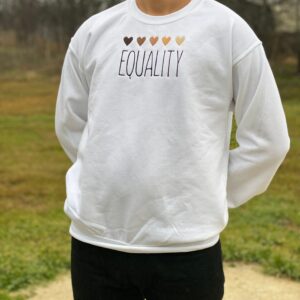 Heart Equality Embroidered Mental Health Sweatshirt