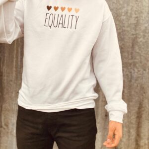 Heart Equality Embroidered Mental Health Sweatshirt