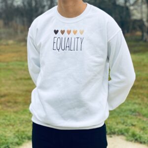 Heart Equality Embroidered Mental Health Sweatshirt