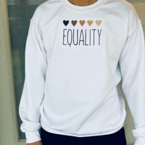 Heart Equality Embroidered Mental Health Sweatshirt