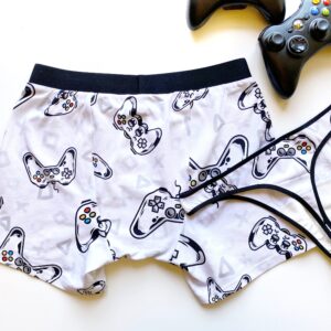 Game Controller Print Couple Matching Boxers