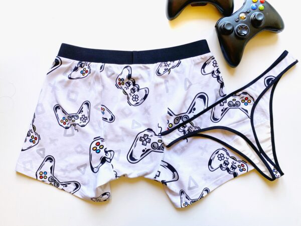 Game Controller Print Couple Matching Boxers