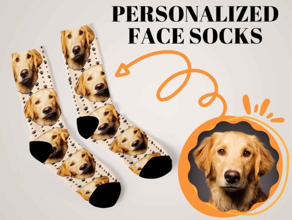 Custom Dog Face Paw Socks