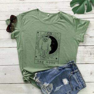 The Black Cat Moon Tarot Card Shirt