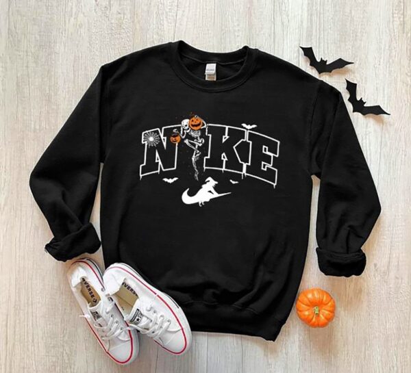 Skeleton Pumpkin Nike Halloween Shirt