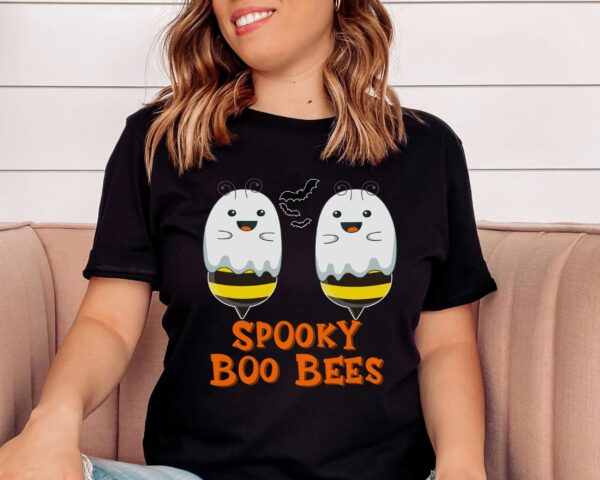 Cute Spooky Boo Bees Ghost Halloween Shirt