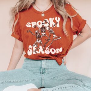 Spooky Season Shirt Skeleton Halloween Shirt