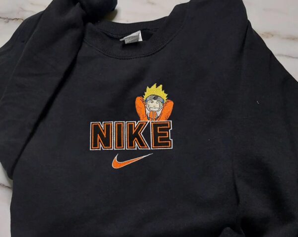 Brand Naruto Nike Embroidered Hoodie Sweatshirt