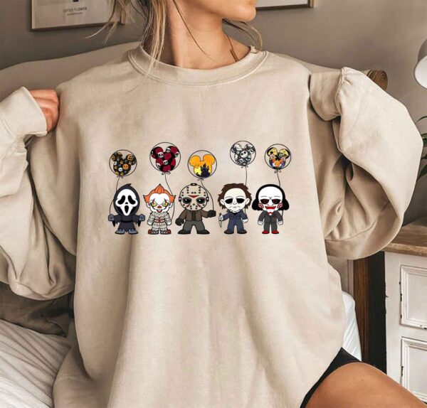 Cute Character Horror Movie Sweatshirt