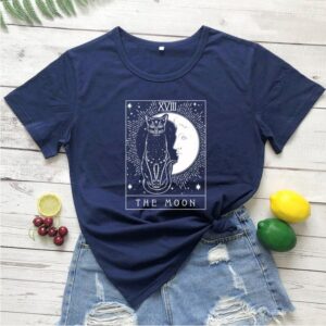 The Black Cat Moon Tarot Card Shirt