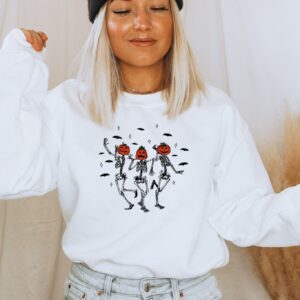 Dancing Pumpkin Skeleton Sweatshirt