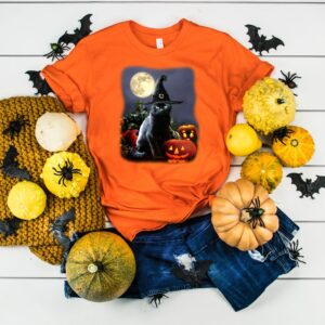 Halloween Cat Shirt Halloween Pumpkin Shirt