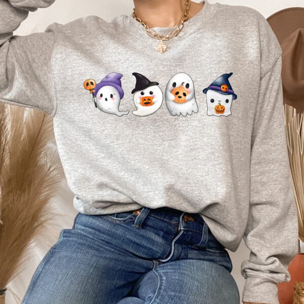 Ghost Embrace Pumpkin Halloween Sweatshirt