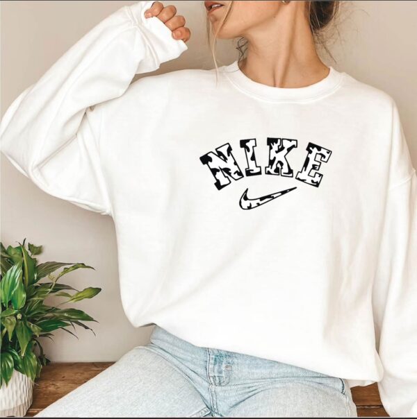 Nike Cow Print  Embroidered Sweatshirt T-Shirt Hoodie