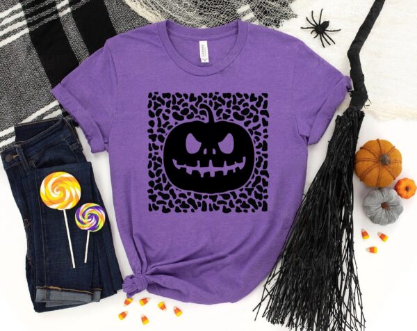 Leopard Pumpkin Tee Halloween T-Shirt