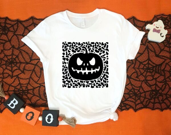 Leopard Pumpkin Tee Halloween T-Shirt