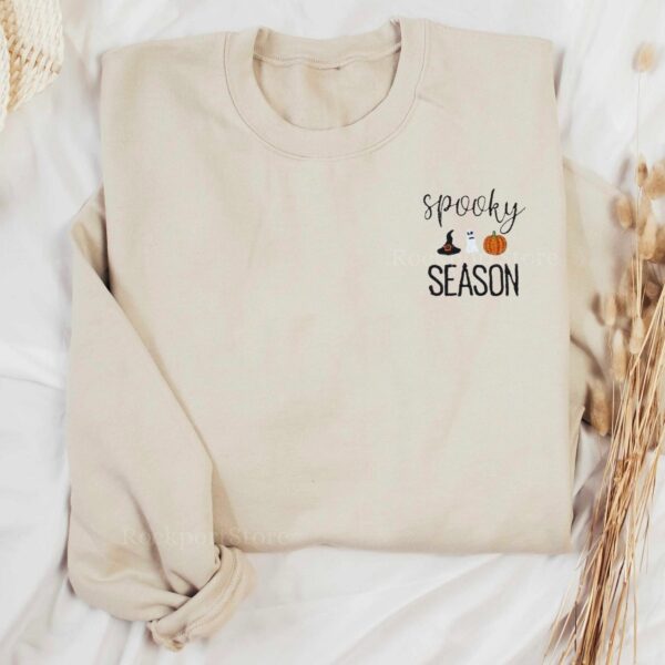 Spooky Season Embroidered Halloween Sweatshirt