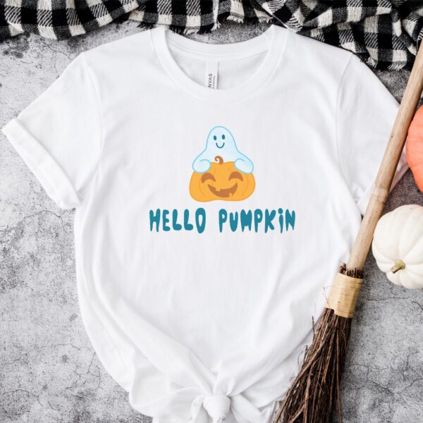 Ghost Hello Pumpkin T-shirt Funny Halloween Shirt