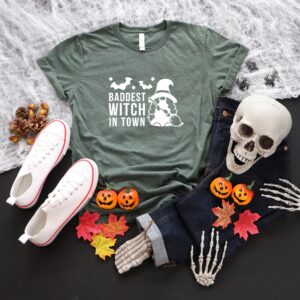 Baddest Witch In Town Shirt, Halloween Shirt