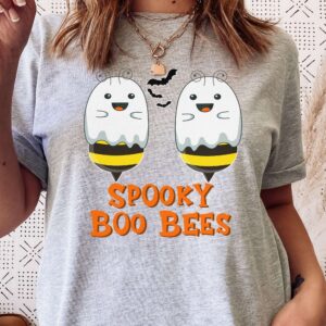 Cute Spooky Boo Bees Ghost Halloween Shirt