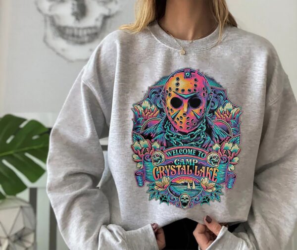 Welcome To Camp Crystal Lake Horror Movie Sweatshirt Scary Hoodie