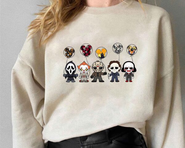 Cute Character Horror Movie Sweatshirt