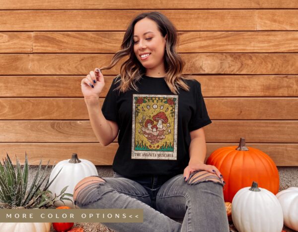 Magic Mushroom Tarot Card Shirt