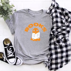 Halloween Boo Books Shirt Funny Halloween Shirt