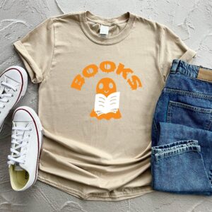 Halloween Boo Books Shirt Funny Halloween Shirt