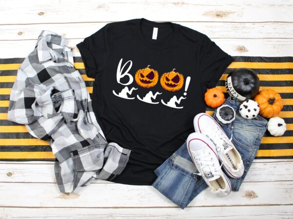 Halloween Boo Shirt Pumpkin