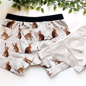 Cat Dotted Couple Matching Boxers