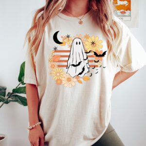 Floral Ghost Halloween Shirt