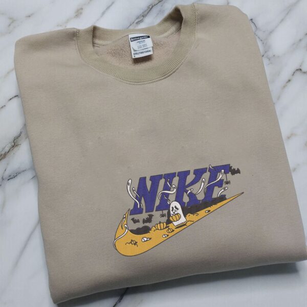 Boo Ghost Embroidered Nike Halloween Shirt