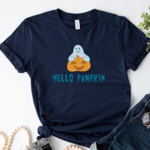 Ghost Hello Pumpkin T-shirt Funny Halloween Shirt