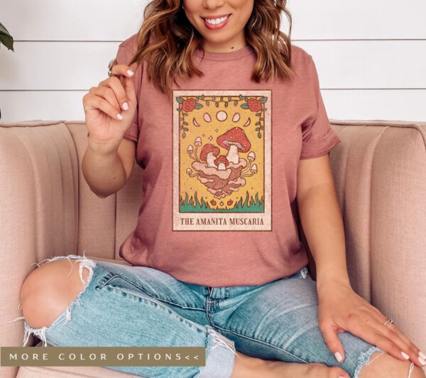 Magic Mushroom Tarot Card Shirt