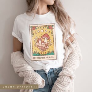 Magic Mushroom Tarot Card Shirt