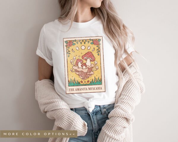 Magic Mushroom Tarot Card Shirt