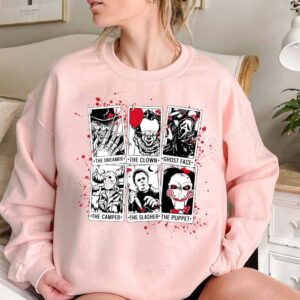 Vintage Halloween Horror Movie Tarot Cards Shirt