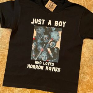 Just A Boy Who Likes Scary Movies Shirt