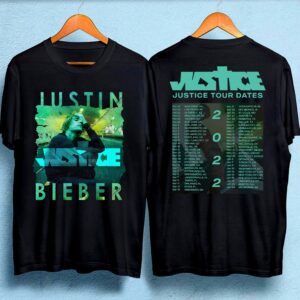 Justin Bieber Justice World Tour 2022 Double Sided Tshirt