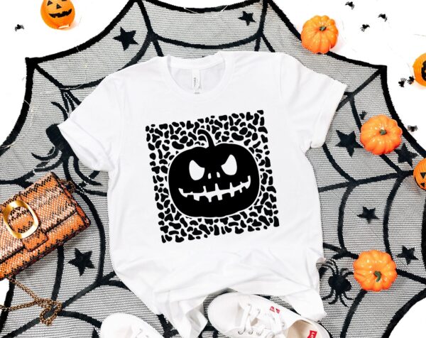 Leopard Pumpkin Tee Halloween T-Shirt