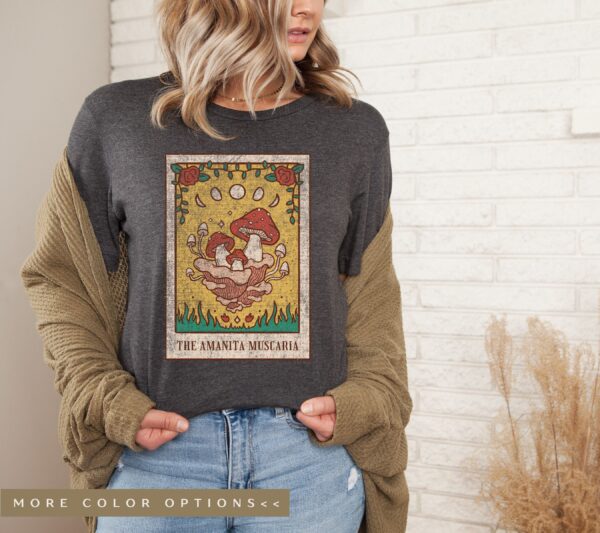 Magic Mushroom Tarot Card Shirt