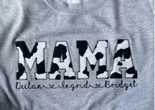 Embroidered Mama Cow Sweatshirt photo review